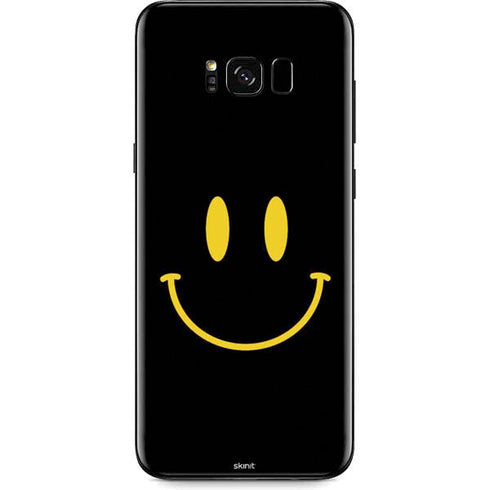 Black Happy Face Galaxy S8 Skin