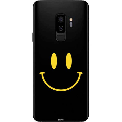 Black Happy Face Galaxy S9 Plus Skin