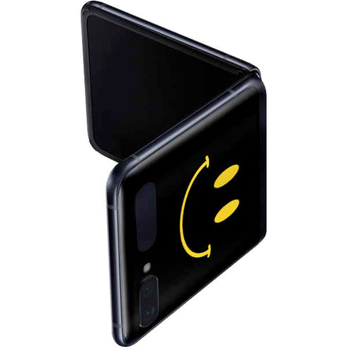 Black Happy Face Galaxy Z Flip Skin