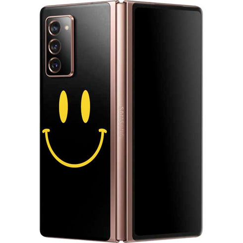 Black Happy Face Galaxy Z Fold2 5G Skin