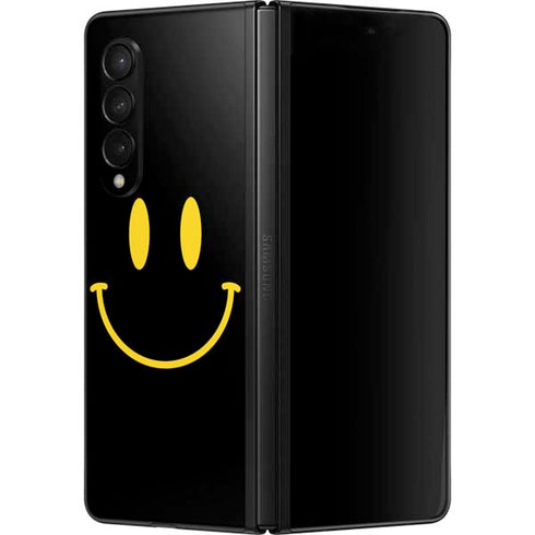 Black Happy Face Galaxy Z Fold3 5G Skin