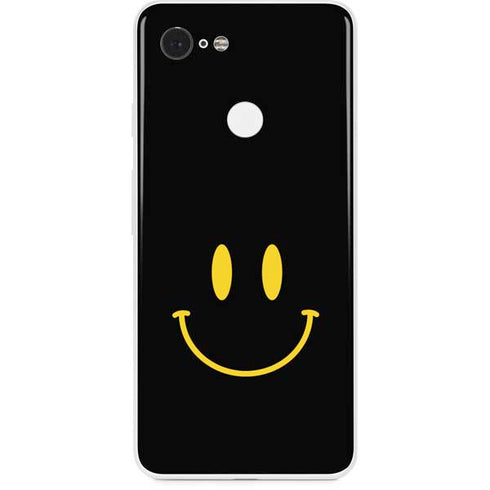 Black Happy Face Google Pixel 3 Skin