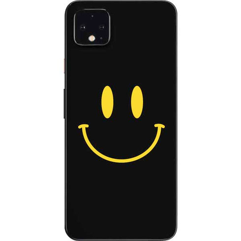Black Happy Face Google Pixel 4 XL Skin