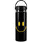 Black Happy Face Hydro Flask 20oz Wide Mouth Skin