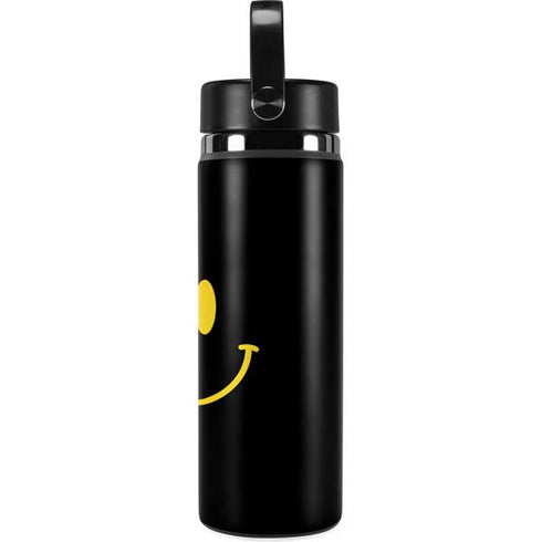 Black Happy Face Hydro Flask 20oz Wide Mouth Skin
