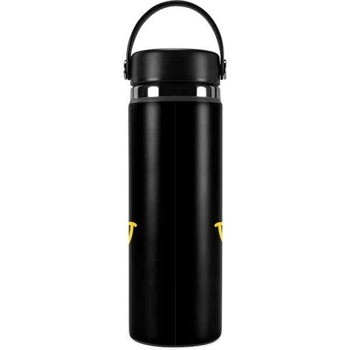Black Happy Face Hydro Flask 20oz Wide Mouth Skin