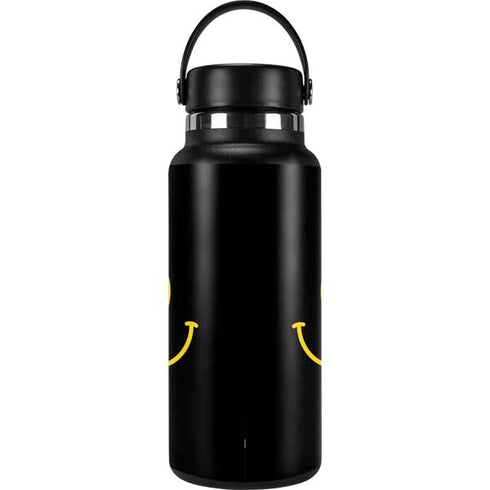 Black Happy Face Hydro Flask 32oz Wide Mouth Skin