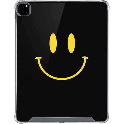 Black Happy Face iPad Pro 12.9in (2020) Clear Case