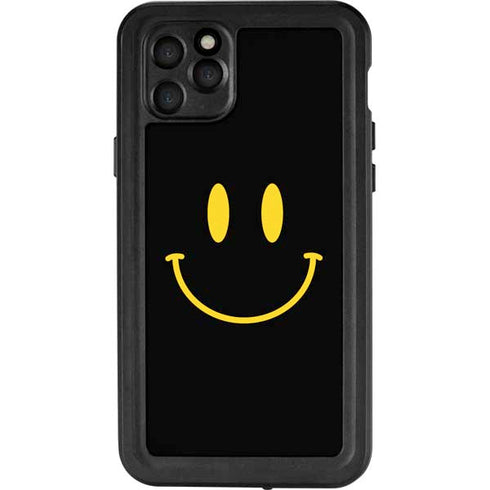 Black Happy Face iPhone 11 Pro Max Waterproof Case