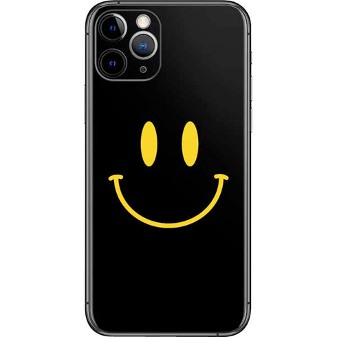Black Happy Face iPhone 11 Pro Skin