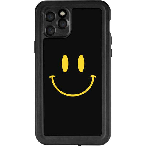 Black Happy Face iPhone 11 Pro Waterproof Case