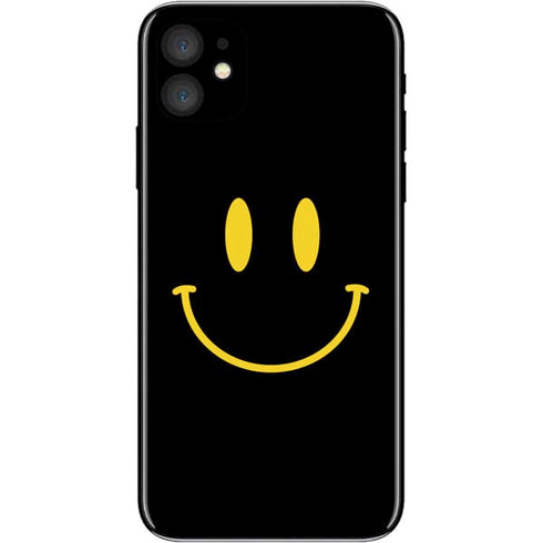 Black Happy Face iPhone 11 Skin