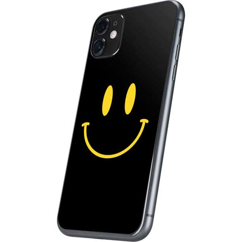 Black Happy Face iPhone 11 Skin