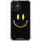 Black Happy Face iPhone 12 Clear Case