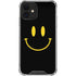 Black Happy Face iPhone 12 Clear Case