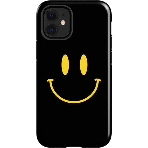 Black Happy Face iPhone 12 Mini Impact Case