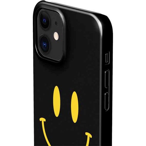 Black Happy Face iPhone 12 Mini Lite Case