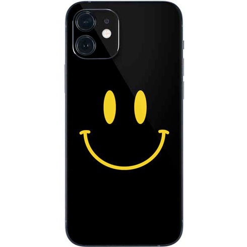 Black Happy Face iPhone 12 Mini Skin