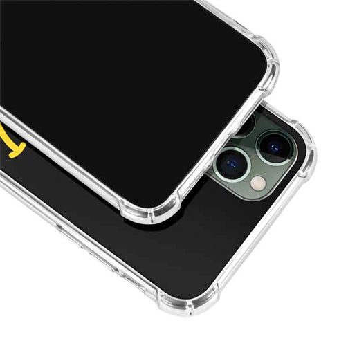 Black Happy Face iPhone 12 Pro Clear Case