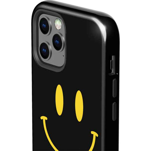 Black Happy Face iPhone 12 Pro Impact Case