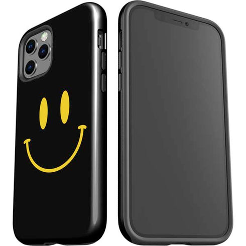 Black Happy Face iPhone 12 Pro Impact Case