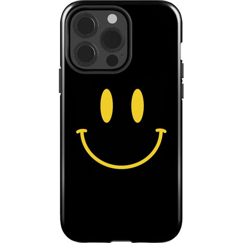 Black Happy Face iPhone 13 Pro Impact Case