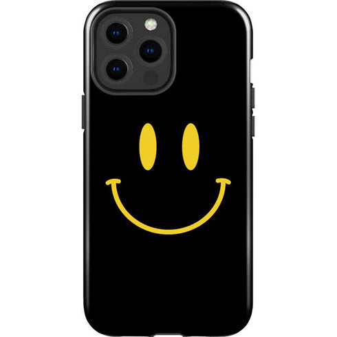 Black Happy Face iPhone 13 Pro Max Impact Case