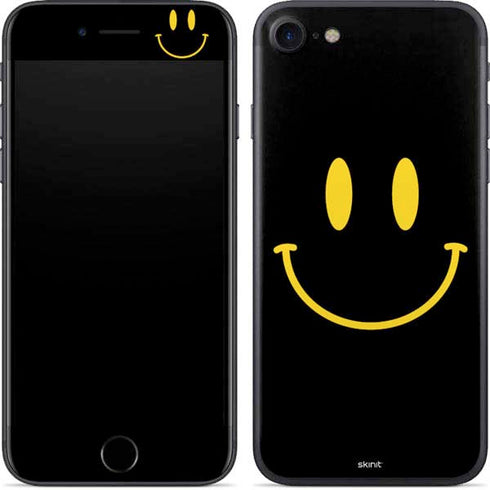 Black Happy Face iPhone 7 Skin