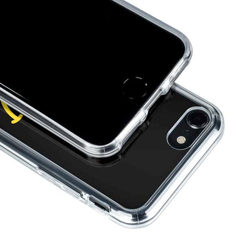 Black Happy Face iPhone SE (2nd & 3rd Gen) Clear Case