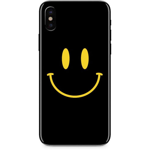 Black Happy Face iPhone XS Max Skin