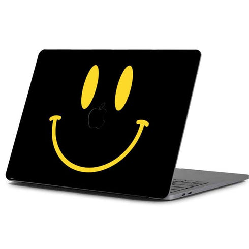 Black Happy Face Apple MacBook Pro 13-inch Skin