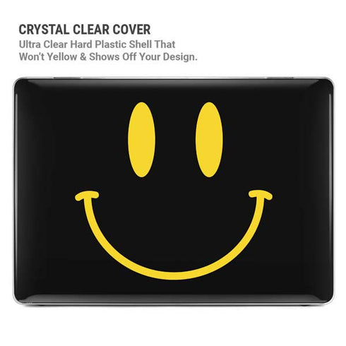 Black Happy Face MacBook Pro 16in (2021-25) Case plus Skin