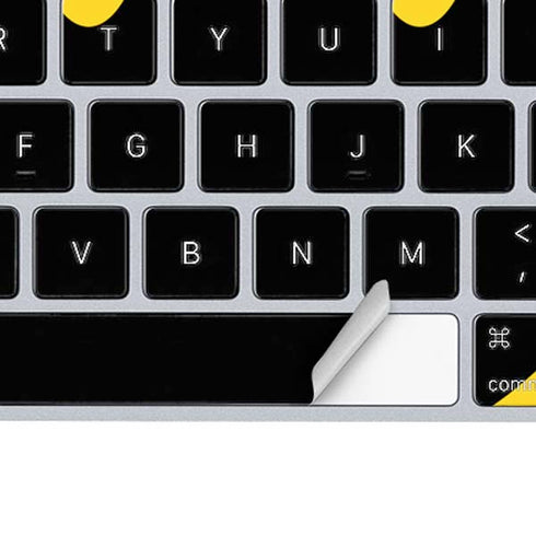 Black Happy Face Magic Keyboard Skin