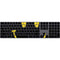 Black Happy Face Magic Keyboard with Numeric Keypad Skin