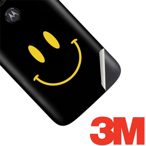 Black Happy Face Moto E5 Play Skin