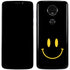 Black Happy Face Moto E5 Plus Skin