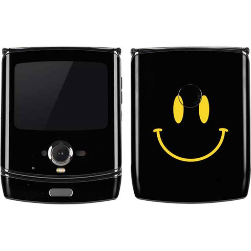 Black Happy Face Motorola RAZR Skin
