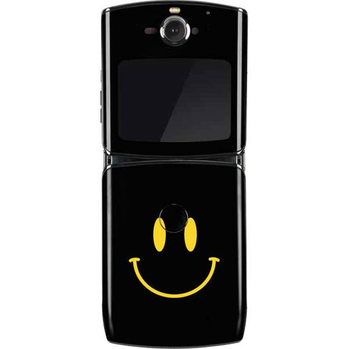 Black Happy Face Motorola RAZR Skin