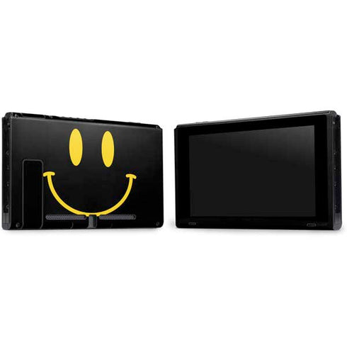 Black Happy Face Nintendo Switch Bundle Skin