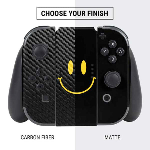 Black Happy Face Nintendo Switch Bundle Skin