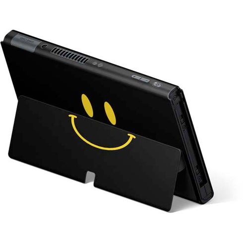 Black Happy Face Nintendo Switch OLED (2021) Skin
