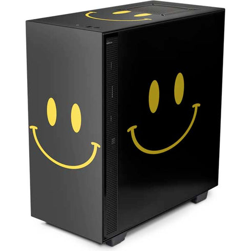 Black Happy Face NZXT H510 Compact ATX Mid-Tower Case Skin