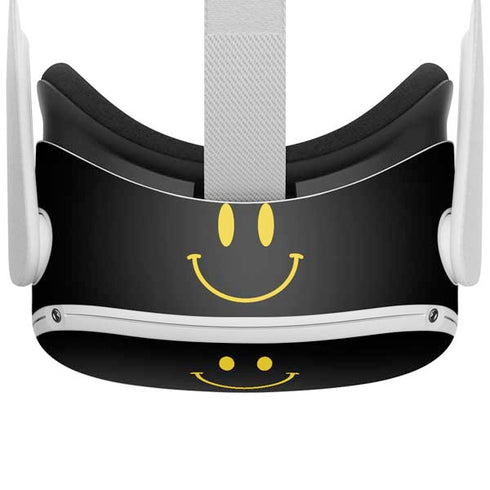 Black Happy Face Oculus Quest 2 Skin