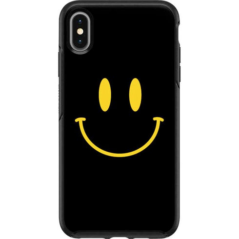 Black Happy Face Otterbox Symmetry iPhone Skin