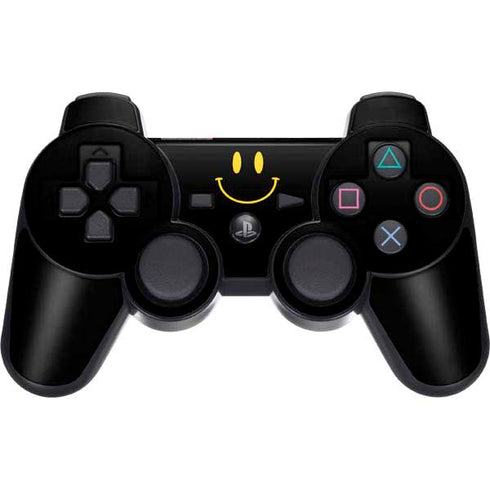 Black Happy Face PS3 Dual Shock wireless controller Skin