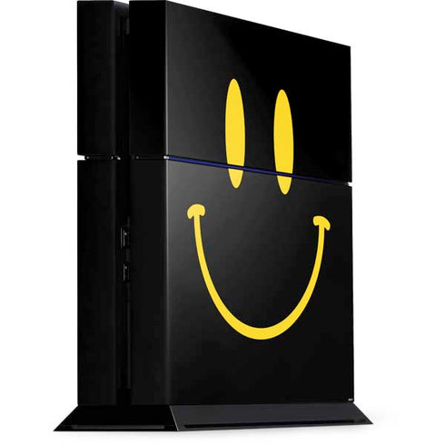 Black Happy Face PS4 Console Skin