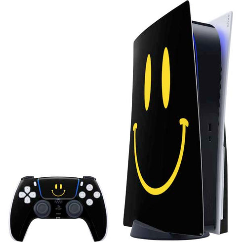 Black Happy Face PS5 Bundle Skin