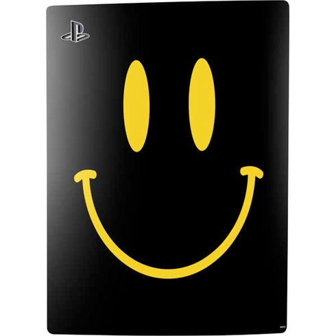 Black Happy Face PS5 Console Skin