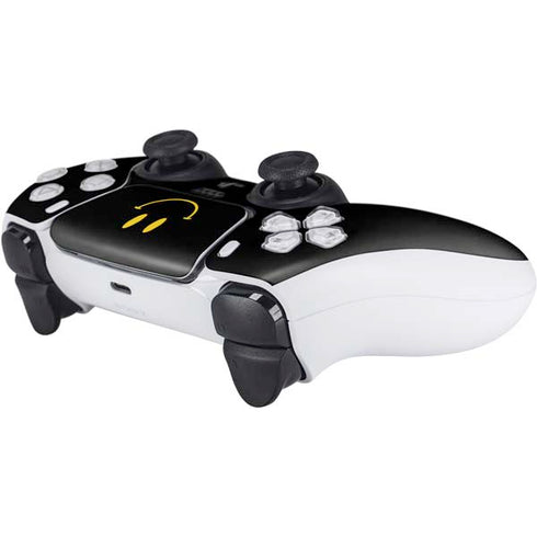 Black Happy Face PS5 Controller Skin
