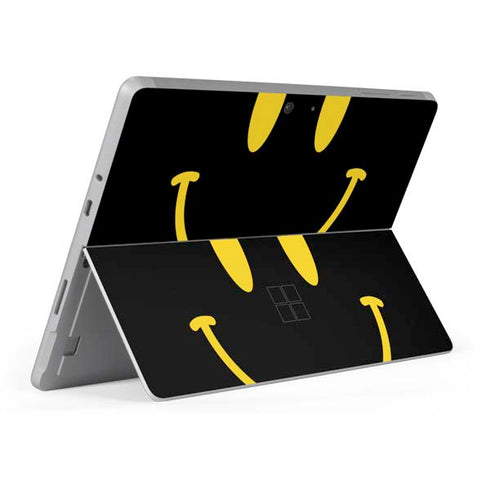 Black Happy Face Surface Go Skin